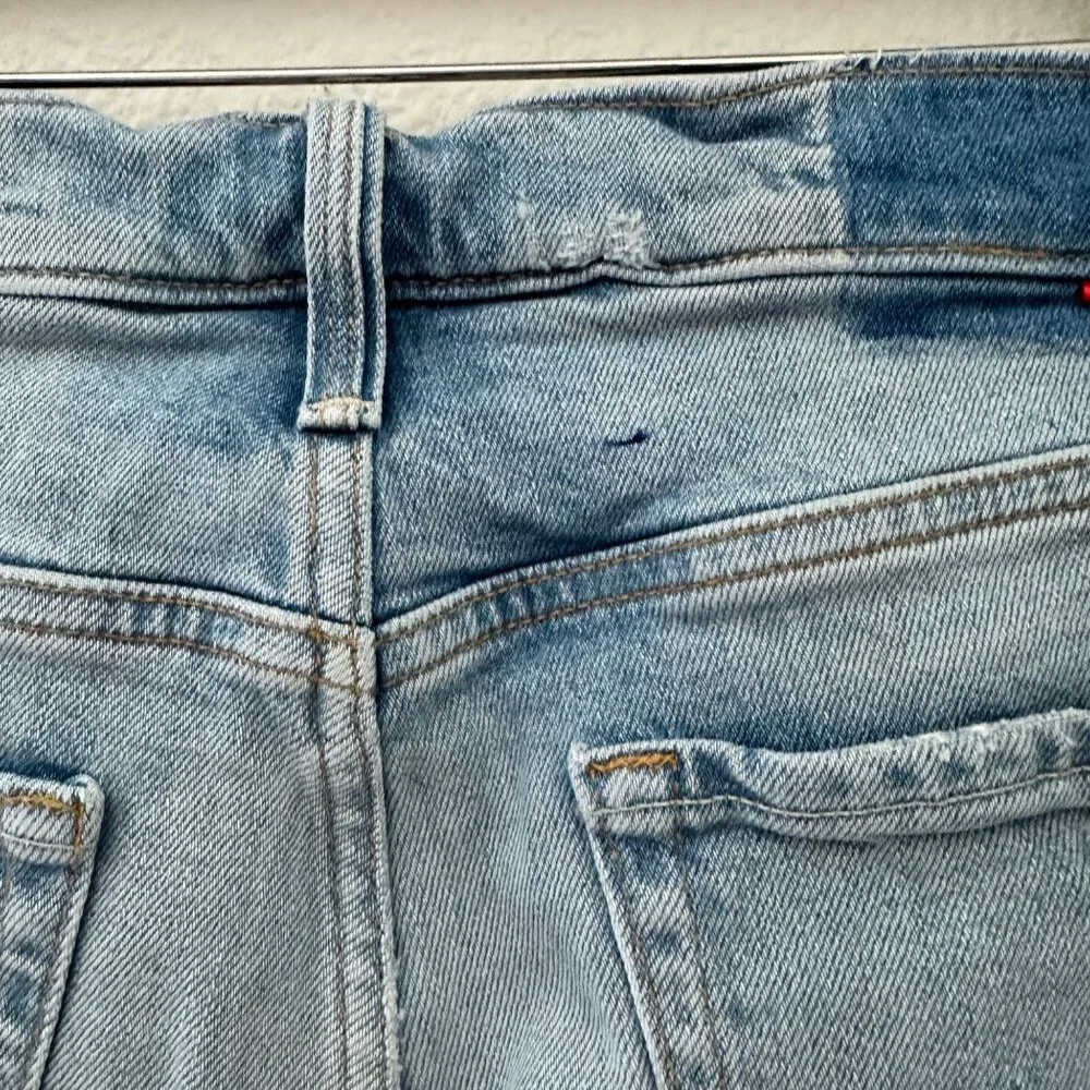 MOTHER The Patchwork Tomcat Ankle Raw Hem New Hobbies Blue 28 - Picture 11 of 16